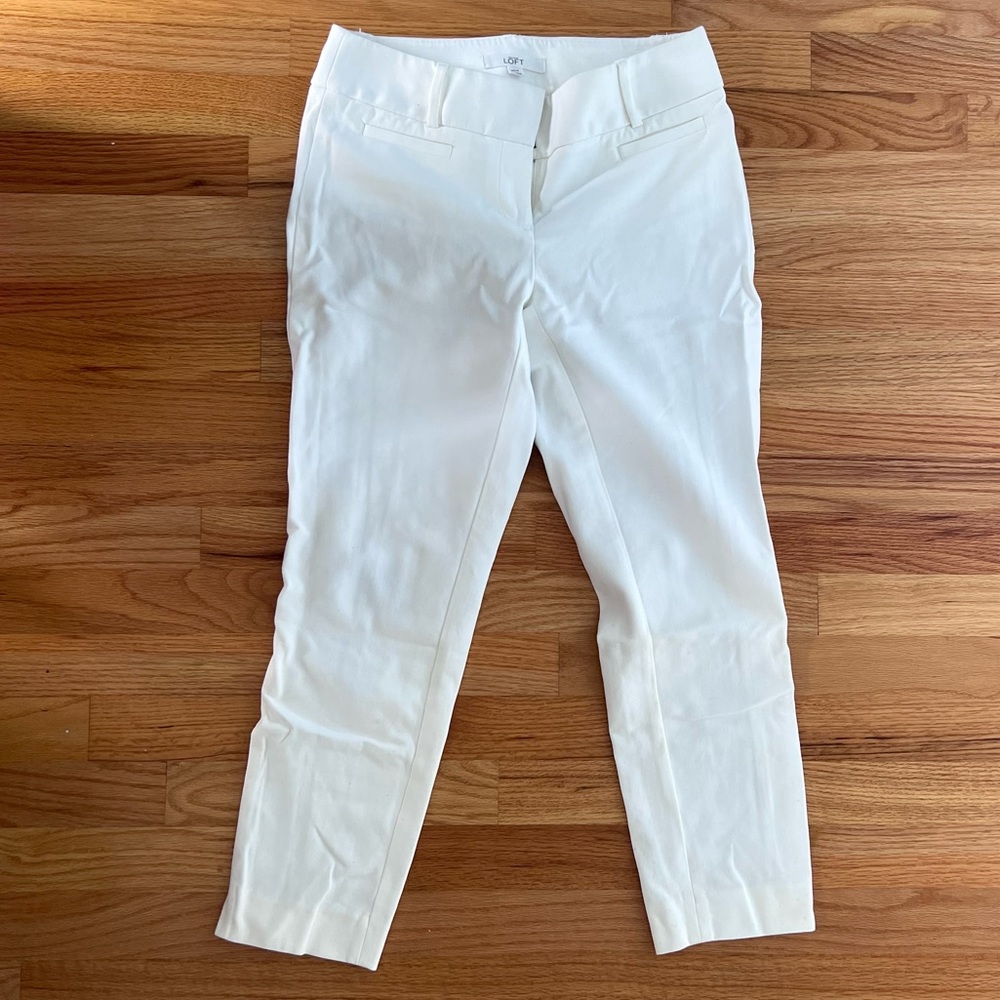 Loft capri white pants. Size 0